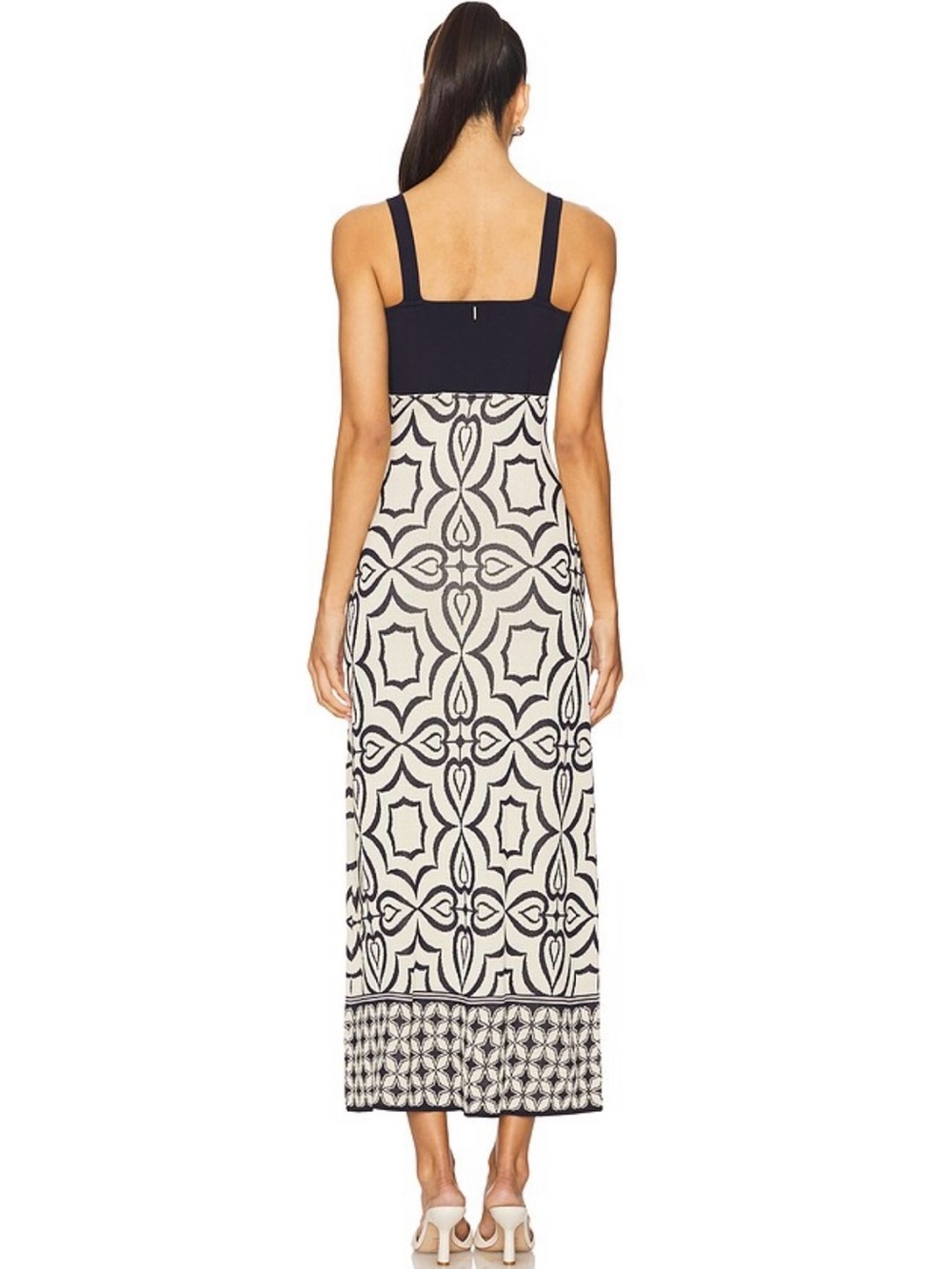 MISA Los Angeles Kalil Dress in Blue Mosaic Tile Mix size XS - Picture 3 of 8
